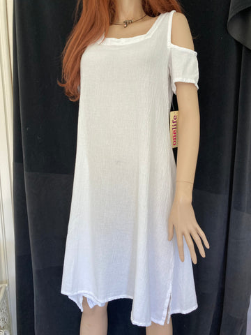 womens onelife shorter amanda cotton crepe dress dana white