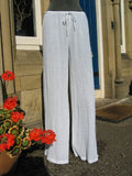 crinkle cotton trousers