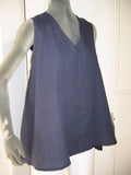 eva tralala linen sleeveless tunic planete navy