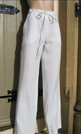 Women's wide leg linen 2025 trousers uk