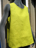 flax ladies linen lime camisole