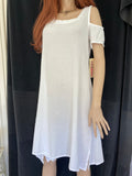 womens onelife shorter amanda cotton crepe dress dana white