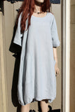 EVA TRALALA Womens Mid-Sleeved Linen Dress ARIDE (was £110) (Copy)