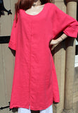 eva tralala womens washed linen dress baila in fuchsia