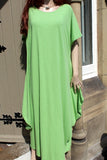 ladies italian plain cotton crepe jersey kaftan dress lime