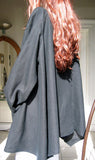 eva tralala linen coat amazone black back view