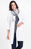 flax designs womens linen white extra long shirt
