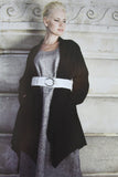 eva tralala linen swagger coat amazone black