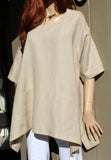 eva tralala womens one size linen tunic rene sand