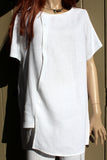 eva tralala womens linen tunic aride white