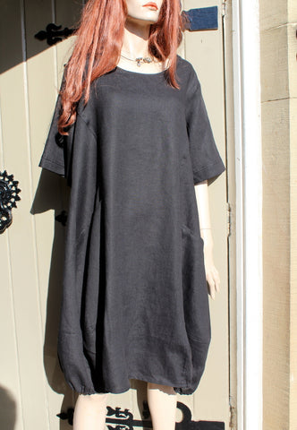 EVA TRALALA Womens Mid Sleeved Linen Dress ARIDE was 110