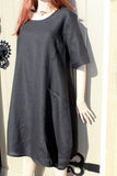 EVA TRALALA Womens Mid-Sleeved Linen Dress ARIDE (was £110)