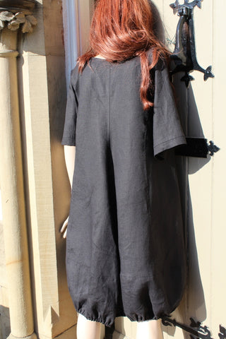 EVA TRALALA Womens Mid Sleeved Linen Dress ARIDE was 110