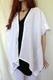 eva tralala white womens linen gilet top