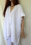 eva tralala while womens linen gilet top