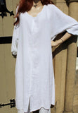 eva tralala womens washed linen dress baila in white