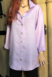 ladies loose linen shirt or jacket in lilac
