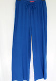 namads fairtrade royal blue cotton crinkle trouser