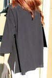 focus black cotton crepe ladies tunic