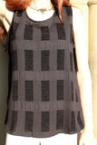 focus ladies black textured cotton camisole