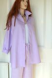 womens fine linen shirt, jacket, tunic in lilac