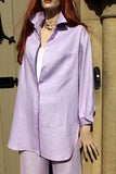 womens fine linen shirt, jacket, tunic in lilac