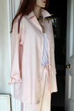 womens fine linen shirt, jacket, tunic in pale pink