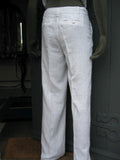 loose leg womens linen trousers back view