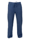 cotton drawstring trousers navy