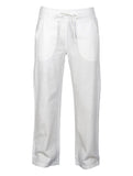 cotton drawstring trousers white