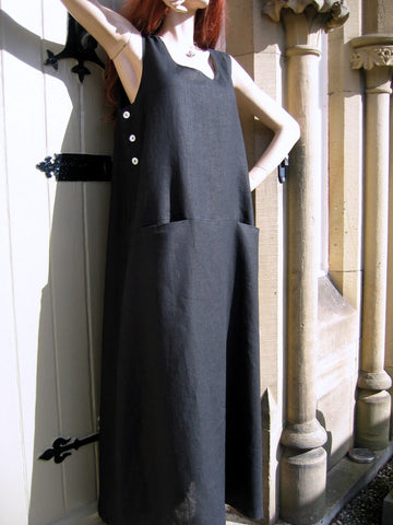 Loose Linen Sundress with Pockets Eva Tralala Pimprenelle Loose Linen Sundress with Pockets Eva Tralala Pimprenelle
