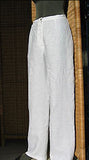 ladies fine linen zip trousers white