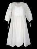 womens organic cotton floaty tunic white