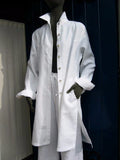 ladies knee length linen shirt