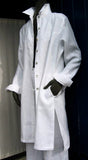 ladies knee length linen shirt