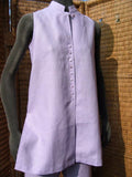 ladies sleeveless long linen tunic lilac