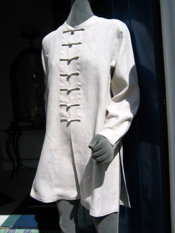 ladies mandarin style linen jacket or tunic