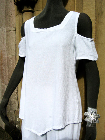 ONE LIFE Womens Cotton Crepe Cold Shoulder Top DANA was 42.50