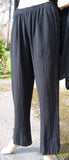 one life cotton crepe pants black